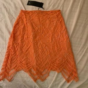 Gorgeous For Love and Lemons orange lace Luau skirt